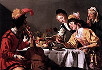 Die Konsert deur Gerrit van Honthorst. c. 1626-1630