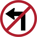 No left turn