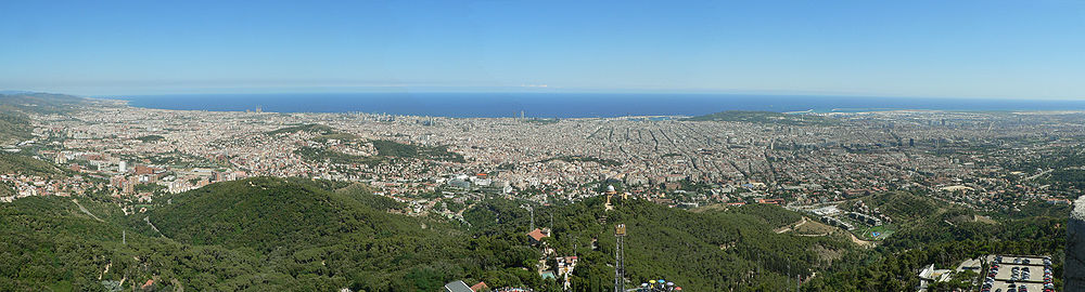 Vista desde o templo do Tibidabo.