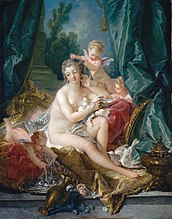 The Toilette of Venus (1751) typifies the pleasing elegance of Boucher's mature style.