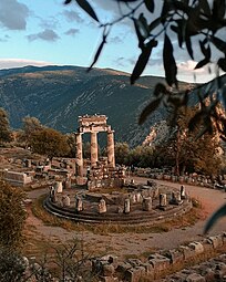 Ancient Greek Doric columns of the Tholos of Delphi, Greece, unknown architect, c.375 BC[17]