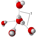 Image 13Model of hydrogen bonds (1) between molecules of water (from Properties of water)