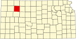 State map highlighting Sheridan County