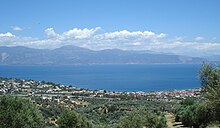 Panoramic view of Selianitika and Longos from the nearby hills
