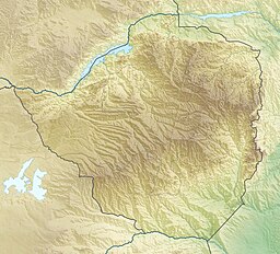 Location of Lake Chivero in Zimbabwe.