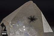 Hollandite star in rare quartz inclusion