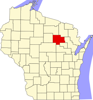 Map of Wisconsin highlighting Langlade County