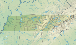 Location of Davy Crockett Lake in Tennessee, USA.