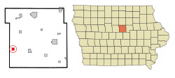 Location of Radcliffe, Iowa