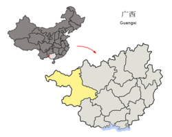 百色市在广西壮族自治区的地理位置
