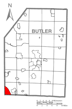 Location within Butler County