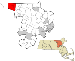 Location in Middlesex County in Massachusetts