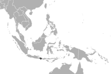 Historical range of Bali tiger