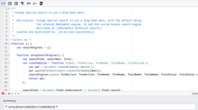 Captura de pantalla del editor de código