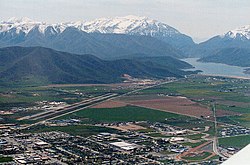 Heber Valley looking southwest toward Deer Creek Reservoir