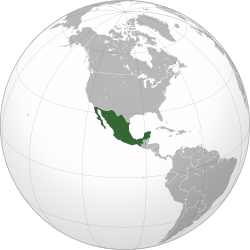 Staðsetning Mexíkó