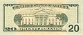 The White House $20 bill ke pichhe waala side