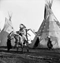 Thumbnail for File:Blackfoot Chief at Calgary Stampede 1945.jpg