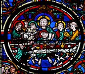 Scene from window of the Passion – The Last Supper.