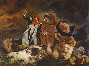 La barca de Dante, 1822, Louvre.