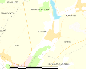 Poziția localității Estréelles