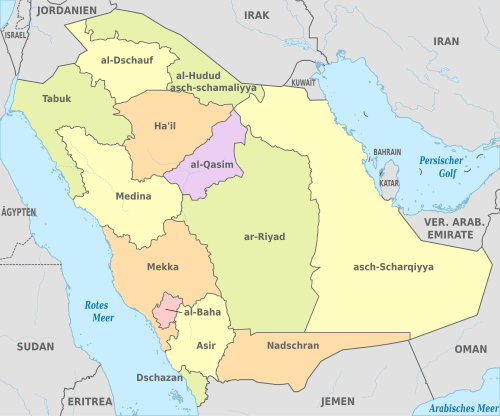 Die Provinzen Saudi-Arabiens
