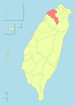 Taoyuanin sijainti Taiwanissa
