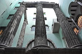 The remaining columns of the Temple of Augustus.