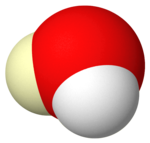 Spacefill model of water