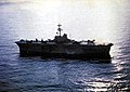 USS Inchon underway in the Mediterranean Sea in 1979.