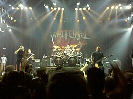 Whitechapel performing at The Grove of Anaheim on the 2011 Summer Slaughter Tour