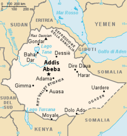 Etiopia - Mappa
