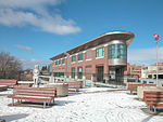 Front of Pittsfield station in March 2006