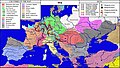 First Bulgarian Empire (681–1018 AD) and Byzantine Empire (286/395–1453 AD) in 954 AD.