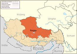 Prefettura di Nagqu – Mappa