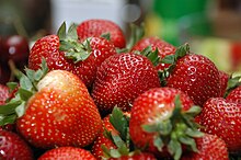 A bowl of red strawberries