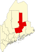 Map of Maine highlighting Penobscot County