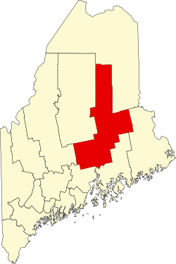 map of Maine highlighting Penobscot County