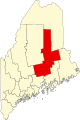 Map of Maine highlighting Penobscot County