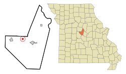 Location of Clarksburg, Missouri