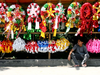 A parol vendor on the streets of Manila