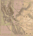 Image 53Map of the Butterfield Overland Mail routes through California, c. 1858. (from History of California)