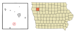 Location of Quimby, Iowa