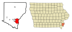 Location in the state of آیووا ایالتی