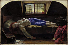 The Death of Chatterton, 1856, by Henry Wallis (Tate Britain, London)