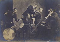 Left to right: Anton Lada, Karl Berger, Yellow Nunez, Joe Cawley, Charles Panelli