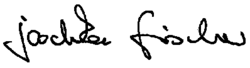 Joschka Fischers signatur