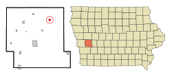 Location of Irwin, Iowa