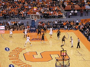 Georgetown playing at Syracuse on February 9, 2011.