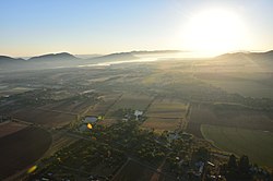 View from a hot air balloon